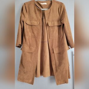 H&M faux suede jacket Size Small